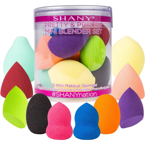 Esponja cosmética SHANY Mini sin látex, juego de 10