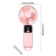 thumbnail image 5 of Ventilador de Escritorio Portátil y Plegable de 5 Velocidades | Ventilador Pequeño de Mano Recargable Por Usb con Pantalla Led | Funcionamiento Silencioso | Aspas Desmontables | Cuerda para Colgar De, 5 of 6