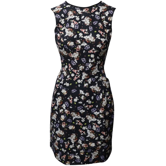 Pre-Owned Erdem Floral Slim Fit Dress in Multicolor Cotton
