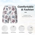 thumbnail image 5 of Lsque Mens Swim Trunks Tribal Style Turtle Pattern - Bathing Suit Compression Liner - Beach Swim Shorts Swimwear - (S-3XL) - Stretch Quick Dry -Medium, 5 of 9
