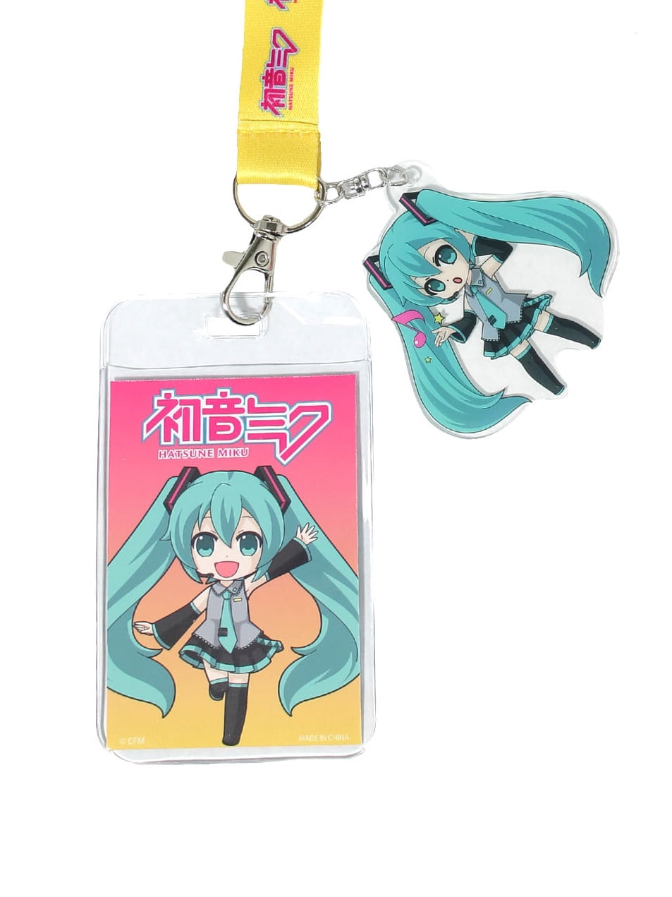 Hatsune Miku Crypton Voice ID Badge Holder Breakaway Lanyard w