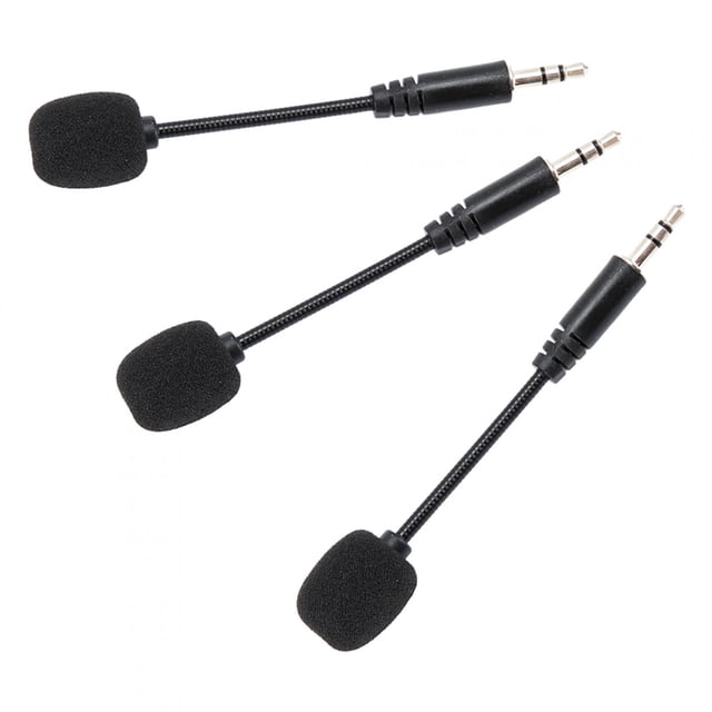 Micrófono NikouMX 3PCS Mini micrófono ajustable con conector de 3,5 mm para computadora