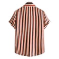 thumbnail image 4 of Tops For Men Fashion Man V-Neck Short Sleeve Tops T-Shirt Summer Printed Button Blouse, 4 of 4