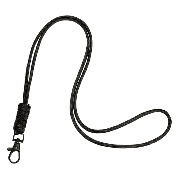 Uxcell 1-Pack Lanyards for ID Badges, Black Adjustable Keychain Long Key Neck Lanyard Strap with Lobster Clasp ID Holder Folder