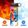 thumbnail image 6 of Sikiie Abstract Color Splash Print 18OZ Insulated Straw Cup, Portable Leak-proof Sports Water Bottle, Stainless Steel Water Cup Suitable for Home and Outdoor, 6 of 8