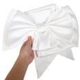 thumbnail image 3 of ADDHAT Detachable Satin Bow Train for Wedding Dress Elegant White Fabric Bridal Gown Accessory, 3 of 8