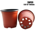 thumbnail image 2 of 100 Pcs Plastic Nursery Pot Double Color Plant Seedling Holder Raising Nutrition Block Pots 100pcs 110*77*87mm, 2 of 2