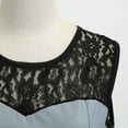 thumbnail image 4 of YYDGH Women's 1950s Vintage Rockabilly Swing Dress Crew Neck Floral Lace Cocktail Party Dress Wedding Prom Evening Dresses Gray XXL, 4 of 7