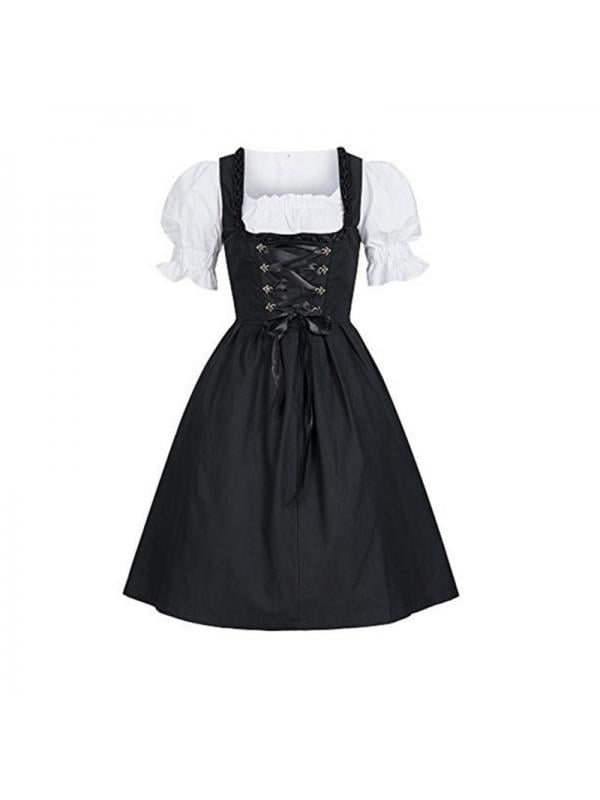 MarinaVida Women Dirndl Maid Dress Oktoberfest Beer Cosplay Costume - Walmart.com