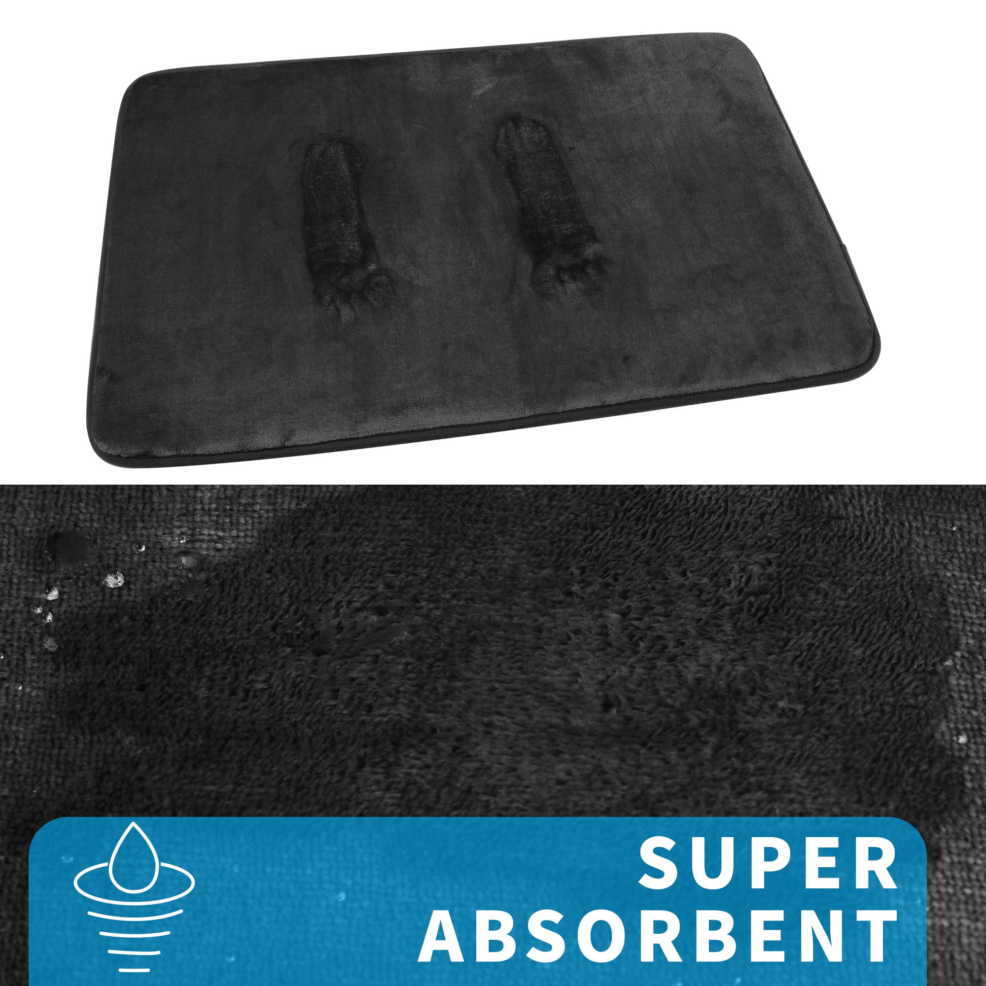 YouLoveIt Bath Mat Set, Bathroom Rugs for 3 Pieces Toilet Mats, Soft Comfortable Non-Slip Floor Mats Water Absorbent Bath Rug for Bathroom, Shower, and Tub