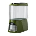 thumbnail image 1 of Contenedor para almacenar arroz, cubo para granos con tapa transparente, contenedor para almacenar alimentos secos verde, 1 of 9