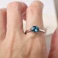 thumbnail image 4 of Real London blue topaz ring sterling silver oval shaped 2 carat statement ring November birthstone, 4 of 4