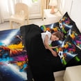 thumbnail image 4 of Erosebridal Soccer Graffiti Splash Twin Bedding Sets 7-Piece for Kids Teens,Boys Girls Sport Gamer Bedding Comforter Set,Black Reversible,Breathable Home Decor, 4 of 6