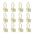 thumbnail image 6 of Utopia Alley Shower Rings, Double Shower Curtain Hooks for Bathroom, Rust Resistant Shower Curtain Hooks Rings, Crystal Design, Set of 12, Gold, 6 of 9