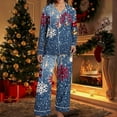 thumbnail image 2 of Tnhcen Women's Christmas Pajama Set Holiday Pajamas Christmas Pajama Set for Women Long Sleeve Pajama Set Loose Fit Sleepwear Button Up Top Winter Pajamas S-3XL, 2 of 5