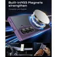 thumbnail image 2 of Magnetic for Samsung Galaxy Z Fold 7 Case with Screen Protector, [Compatible with MagSafe] Slim Translucent Matte Shockproof Case for Samsung Z Fold 7, Fold7 Hard PC Rugged Phone Cover, Purple, 2 of 9