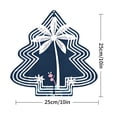 thumbnail image 5 of Stylish Metal Hanging Christmas Tree Wind Spinner - Artistic Layered Design with White Outline Perfect for Garden Decor, 5 of 5