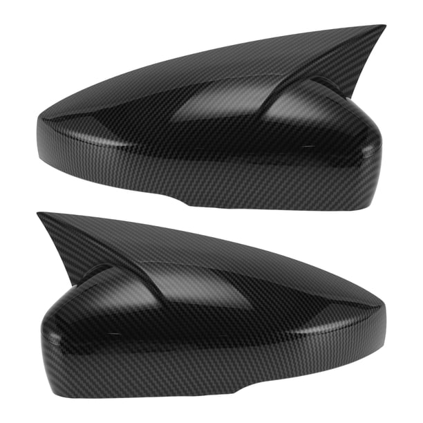 Reemplazo de tapa de espejo lateral izquierdo y derecho ABS negro para Volkswagen Polo Mk5 6R 6C V 2009-2017 Ox Horn