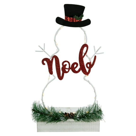 Northlight LED Lighted Snowman Silhouette Christmas "Noel" Sign - 12.75"