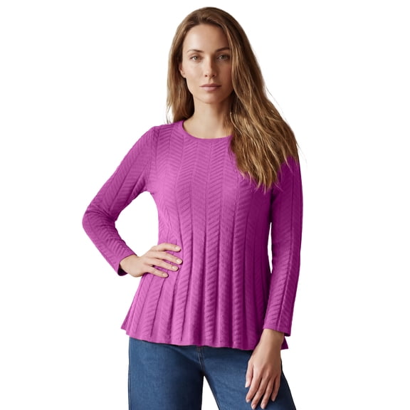 Jessica London Women's Plus Size Chevron Fit & Flare Sweater