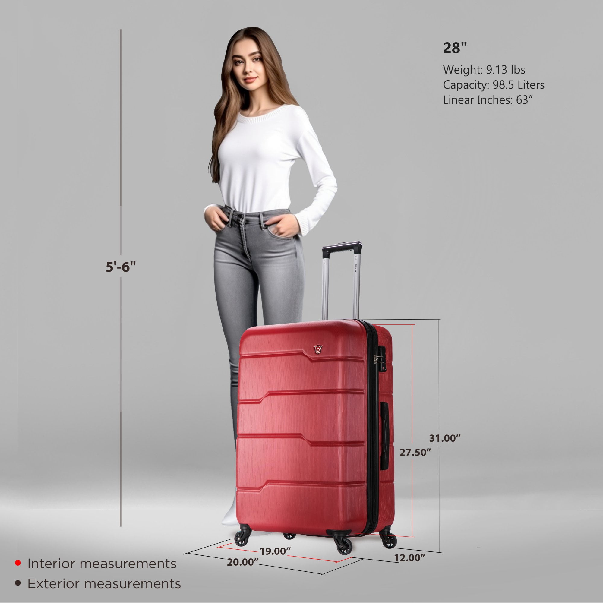 DUKAP Rodez 28" Lightweight Hardside Spinner Luggage
