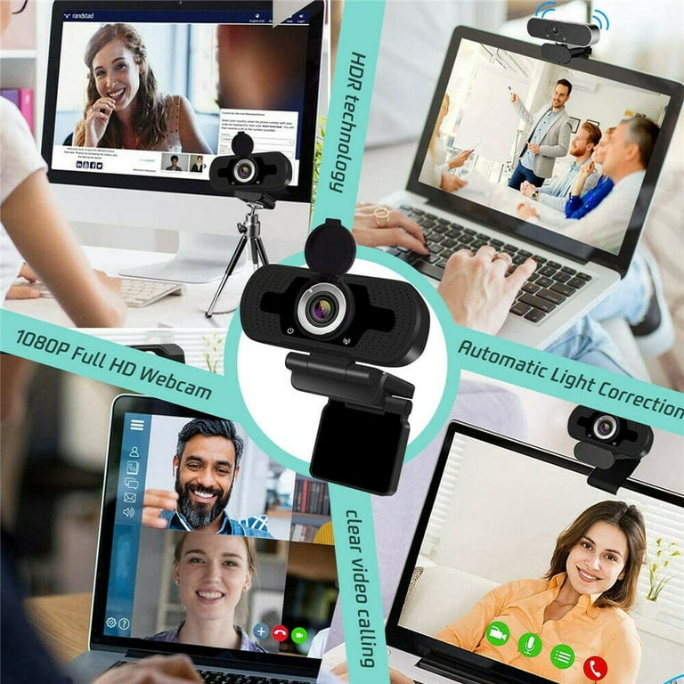 1080P Full HD USB Webcam for PC Desktop & Laptop Web Camera with Microphone  Full HD