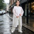 thumbnail image 6 of Kids EVA Raincoat Full Length, Childrens Hooded Waterproof Rain Poncho with Cute Print, Reusable Thickened Rain Gear for Kindergarten, School, and Outdoor Play, 6 of 8