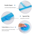 thumbnail image 4 of 6 Pack Jumbo Reusable Space Saver Vacuum Seal Storage Pack Bags with Hand Pump--Works with Any Vacuum Cleaner Compression Bags for Comforter Clothes Blankets Bedding Pillows, 4 of 5