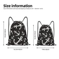 thumbnail image 2 of Fotbe Anchor Bolsa Mochila con Cordón Estampada, Bolsa de Gimnasio Deportiva, Bolsa Cinch, Bolsa con Cordón para Hombres y Mujeres-Medium, 2 of 6