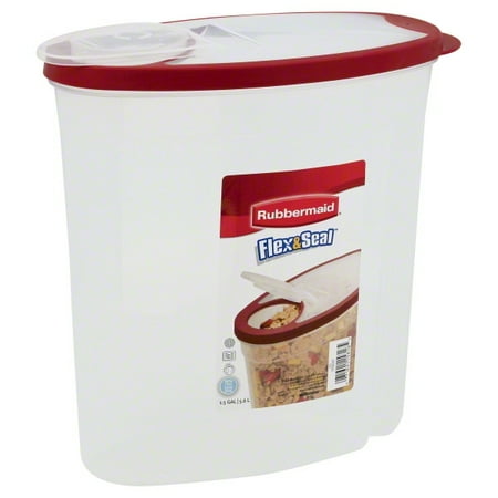 Rubbermaid Flex and Seal Cereal Keeper Food Storage Container, 1.5 Gallon/5.68