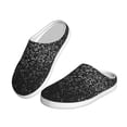 thumbnail image 2 of Daiia Black And White Dotted Print Women’s Fuzzy Slippers Memory Foam Lightweight House Shoes Cozy Loafer Flannel House Shoes-37/38, 2 of 7