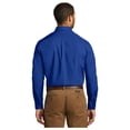thumbnail image 2 of Port Authority Men's Long Sleeve Carefree Poplin Classic Fit Shirt True Royal Small, 2 of 4