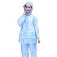 thumbnail image 2 of Opolski 1 Set Raincoat with Pockets Hooded Impermeable Thickened Removable Face Shield Rain Coat for Outdoor,Blue, 2 of 8