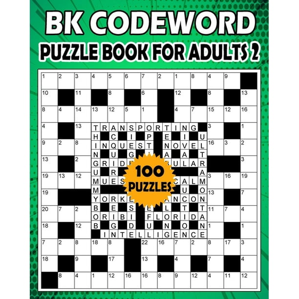 bk codeword puzzle book for adults 2 large print codebreaker puzzle book for adults seniors 100 puzzle from bk bouchama paperback walmart com