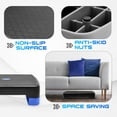 thumbnail image 2 of Yes4All 18.9" Aerobic Exercise Step Platform with 2 Risers, Adjustable Height Workout Stepper 3" 5.1" for Home Gym - Black/Blue, 2 of 5