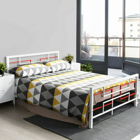 Homy Casa Twin Bed Frame Double Size, What Is The Standard Size Of A Twin Bed Frame