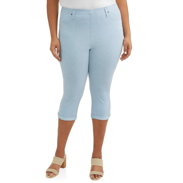 terra & sky medium denim plus size ankle jegging