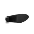 thumbnail image 5 of BLISSFUL STEP Women's Elegant Round Toe Block Heel Ankle Booties Black 8, 5 of 8