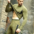 thumbnail image 2 of Guardurnaity Ropa interior térmica de invierno para hombre, mallas para mantener el calor, conjuntos de ropa para hombre, calzoncillos transpirables y Camisetas Verde oscuro S Guardurnaity AP013256-01, 2 of 6