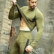 thumbnail image 3 of Jumpingount Ropa interior térmica de invierno para hombre, mallas para mantener el calor, conjuntos de ropa, calzoncillos de compresión transpirables, ropa Camisetas Verde oscuro S Jumpingount AP013256-01, 3 of 6