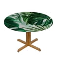 thumbnail image 3 of Patifu Green Leaves Round Tablecloth Stain-Resistant Washable for Indoor Outdoor Dining Kitchen Farmhouse Home Parties Wedding Picnic - Various Sizes Available 38"-42, 3 of 8