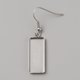 thumbnail image 1 of 304 Stainless Steel Earring Hooks Ear Wire with Blank Pendant Trays Rectangle Earrings Setting for Cabochon Stainless Steel Color 21 Gauge 49mm Pin: 0.7mm Tray: 10x25mm, 1 of 2