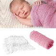 thumbnail image 4 of 2pcs Newborn Baby Photo Props Photography Wraps and Mats, DIY Newborn Baby Photography Props Wraps, Infant Soft Faux Fur Photography Backgrounds Mats Mat for Baby Boys, 4 of 5