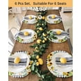 thumbnail image 4 of 13 Inch Round Placemats Set of 6, Sunflowers Non Slip Heat Insulation PP Table Mats, Spring Farmhouse Country Truck Leaf Wood Grain Washable Place Mats for Kitchen Dining Party Table Decor, 4 of 7
