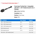 thumbnail image 2 of Front Inner Tie Rod End - Compatible with 2013 - 2017 Honda Accord 2.4L 4-Cylinder 2014 2015 2016, 2 of 2