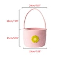 thumbnail image 2 of Woven Cotton Rope Storage Basket With Handle Baby Nursery Organizer for Toy, 2 of 14