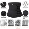 thumbnail image 5 of Men Neoprene Sauna Workout Waist Trainer Trimmer Belt for Weight Loss Sweat Belly Belt with Double Straps, 5 of 6