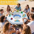 thumbnail image 6 of Octagonal Inflatable Game Table, Inflatable Pool Bar Floating Tray for Adults, Water Game Table for Hot Tub Beach Pool Outdoor Party, 6 of 7