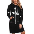 thumbnail image 1 of Robe Chemise Imprimée Rose Essentielle 0023 Automne Hiver Manches Longues Logo Musical, 1 of 5