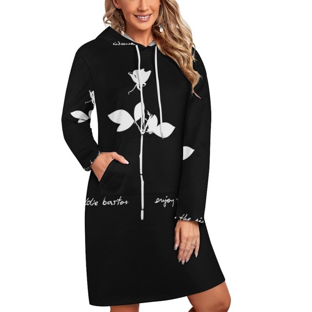 Robe Chemise Imprimée Rose Essentielle 0023 Automne Hiver Manches Longues Logo Musical